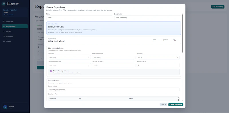 Snapcsv.dev screenshot 3
