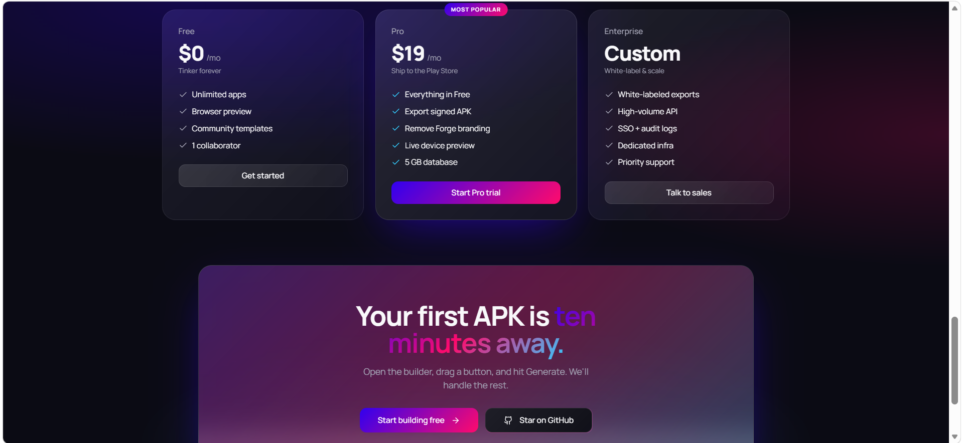 Forge — Design Figma to APK in minutes gallery image