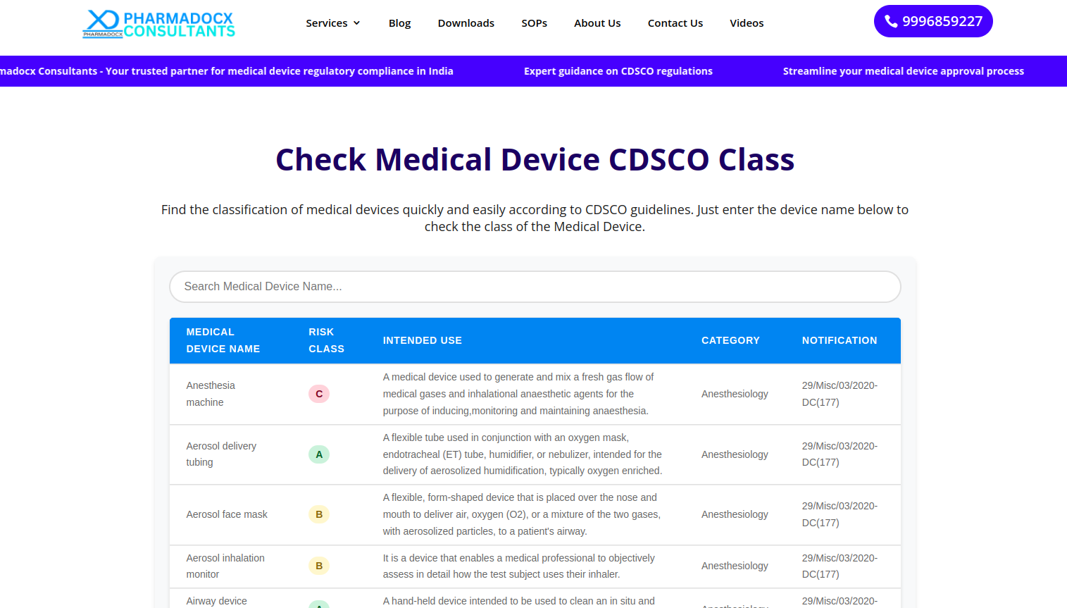 CDSCO Medical Device Risiko -Klassenprüfer - Überprüfen Sie die CDSCO -Klasse für Medizinprodukte Medien 1
