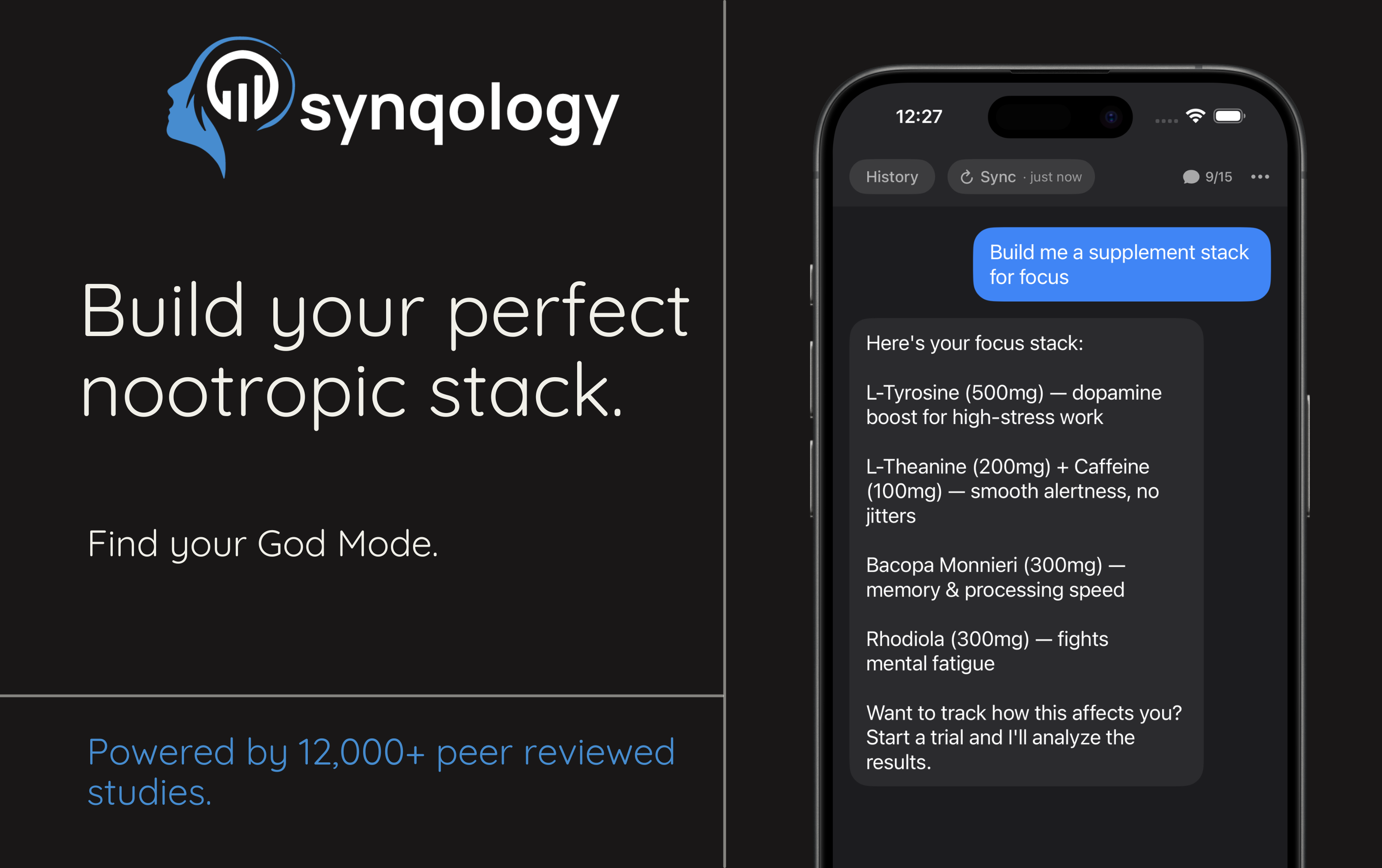 synqology: AI supplement, health tracker - Screenshot 2 preview