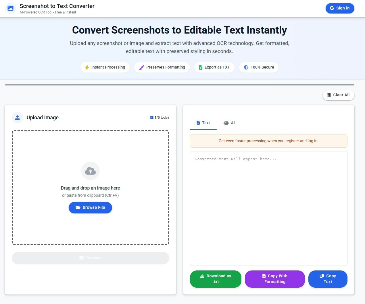 Screenshot Converter