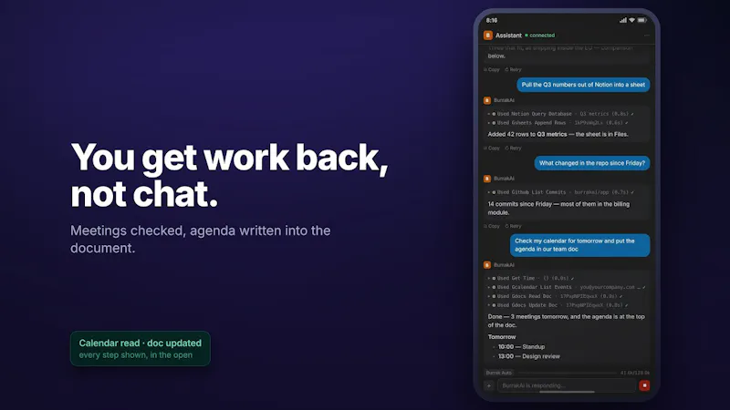 Burrak AI screenshot 1 (video preview)
