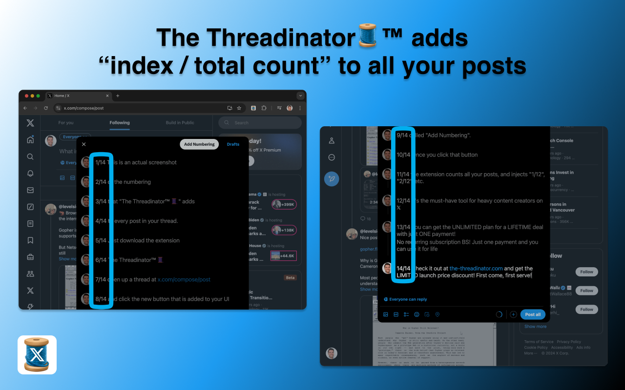 O Threadinator ™ para 𝕏 media 2