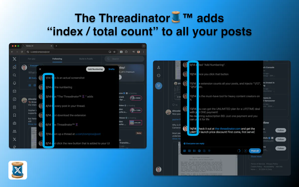 The Threadinator™ for 𝕏