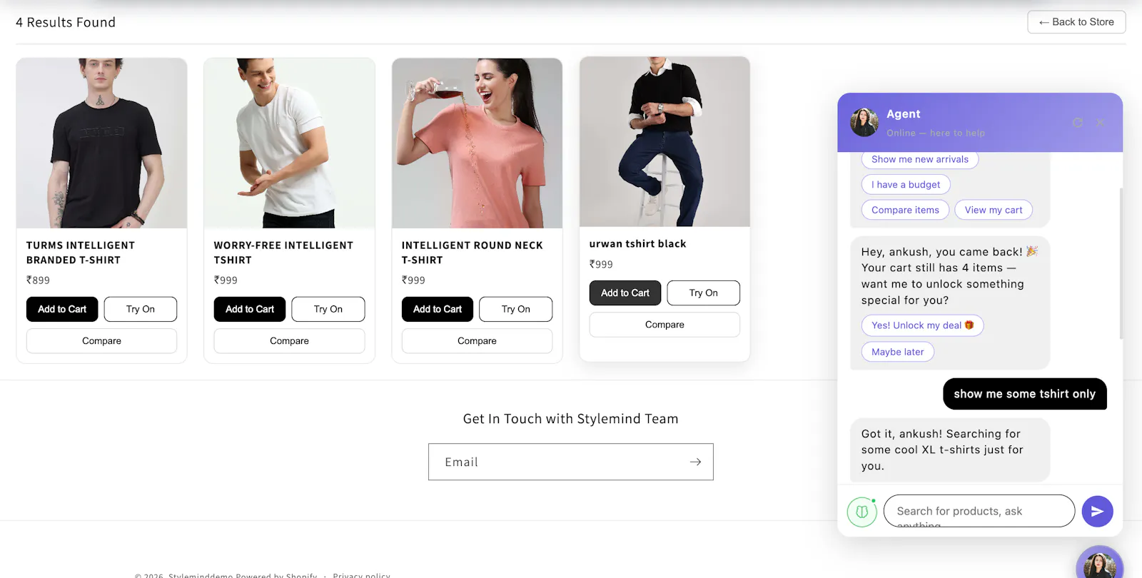 StyleMind Autonomous Shopping agent screenshot 2
