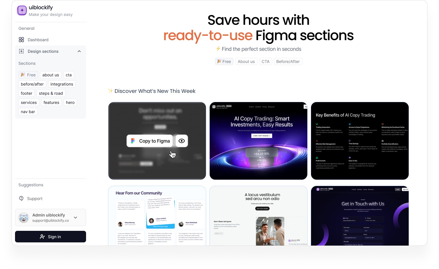 Figma Premium Template and Components gallery image