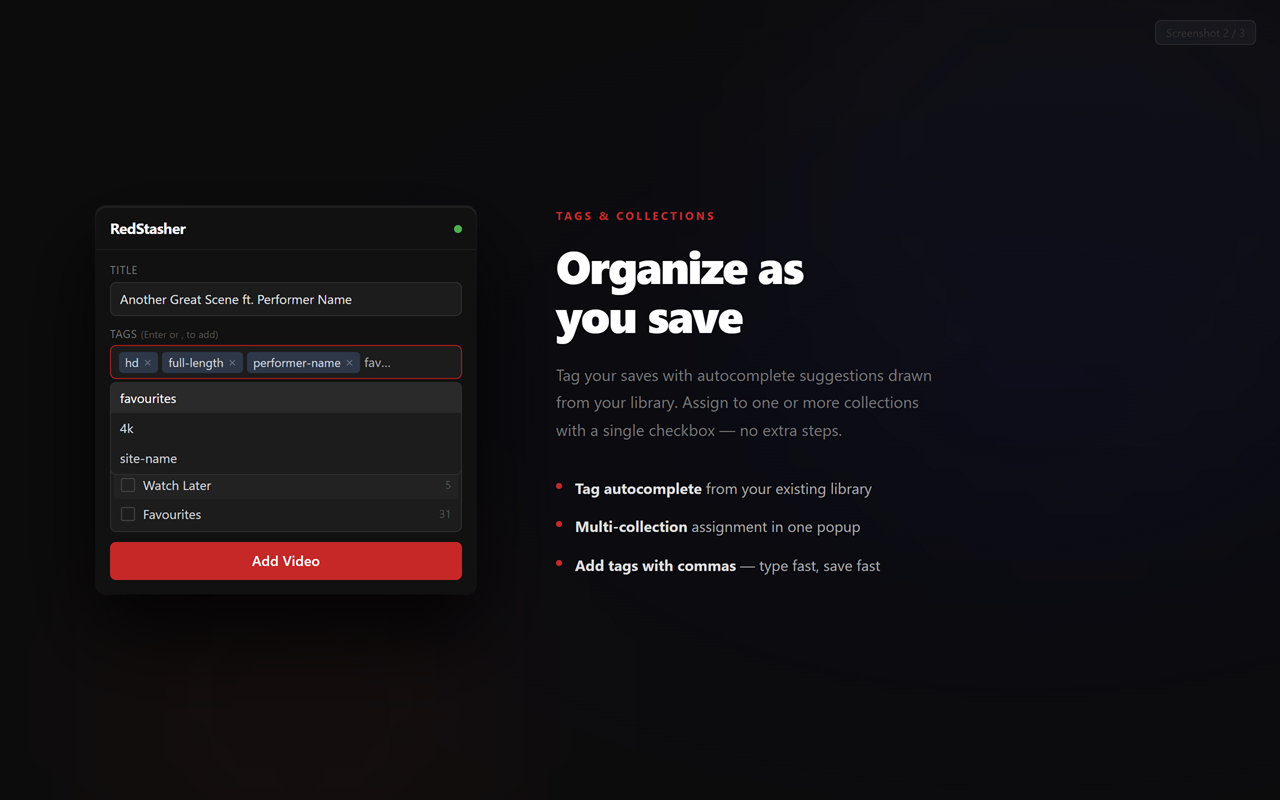 RedStasher - Screenshot 4 showing product features and functionality