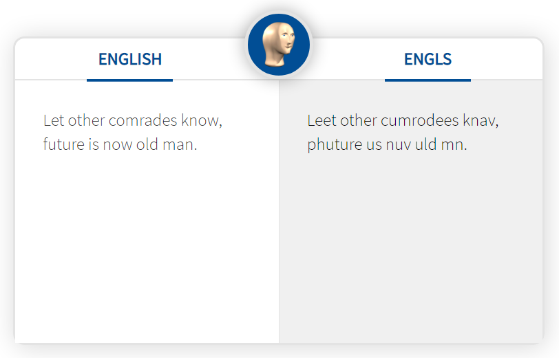 MemeMan English Transliteration gallery image