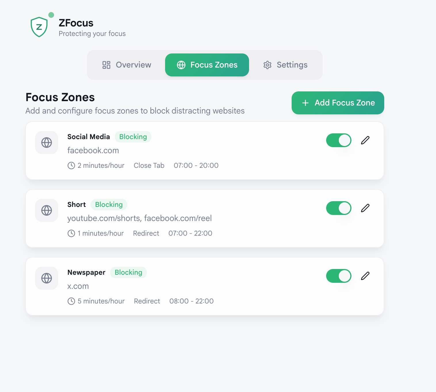 ZFocus – Pomodoro & Focus Zones gallery image