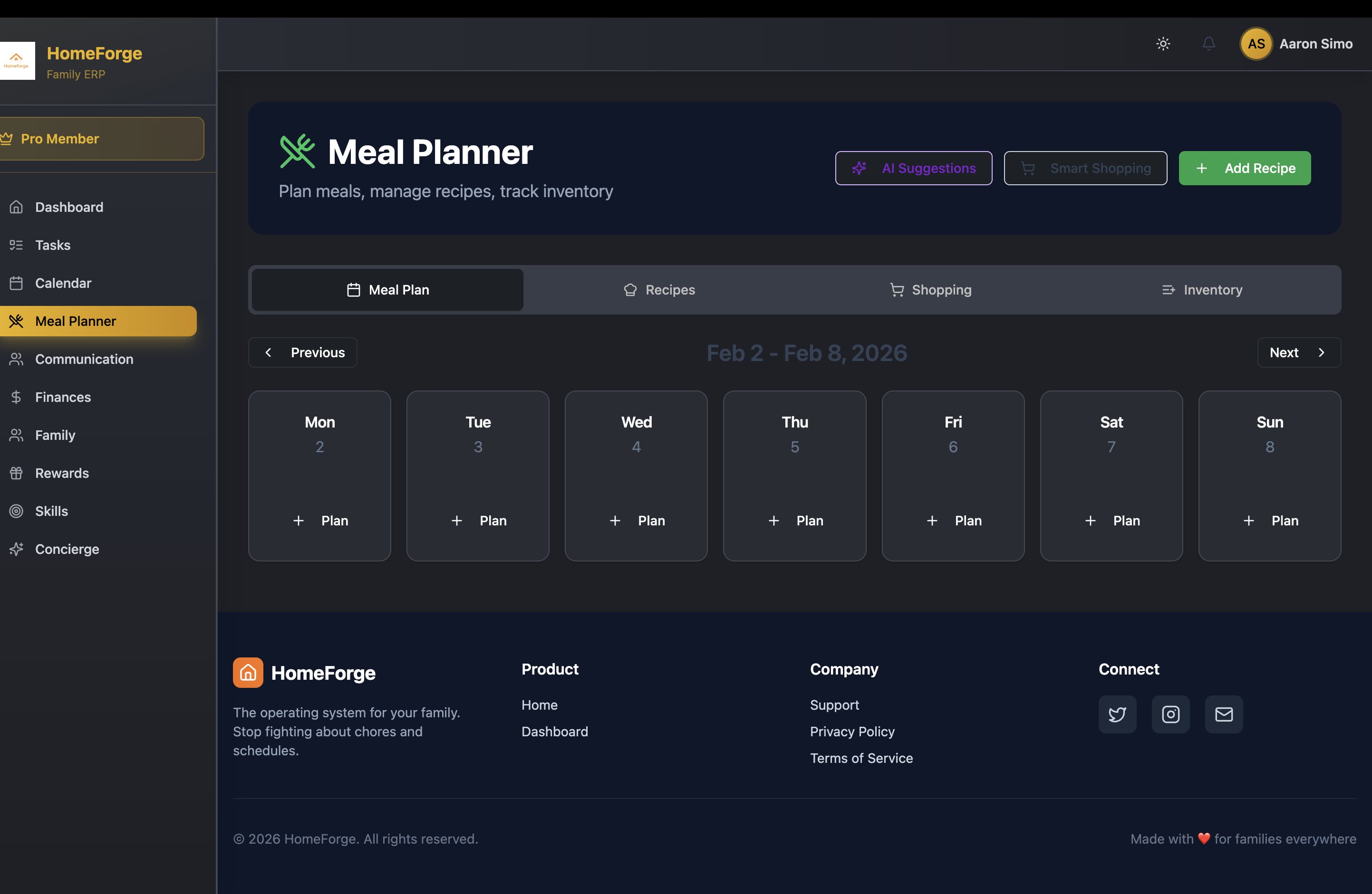 HomeForge - Main product screenshot demonstrating key features and user interface