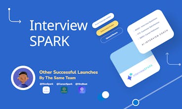 InterviewSparkプラットフォームのインターフェースのスクリーンショットで、アクション中のダイナミックなモック面接機能を示しています。