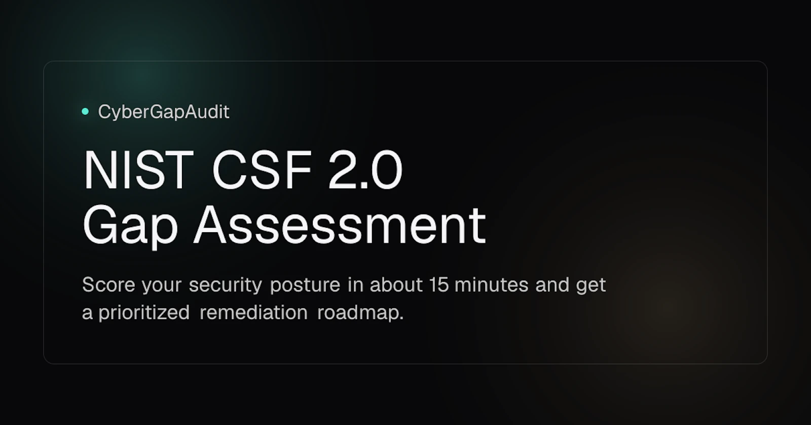 CyberGapAudit screenshot 1