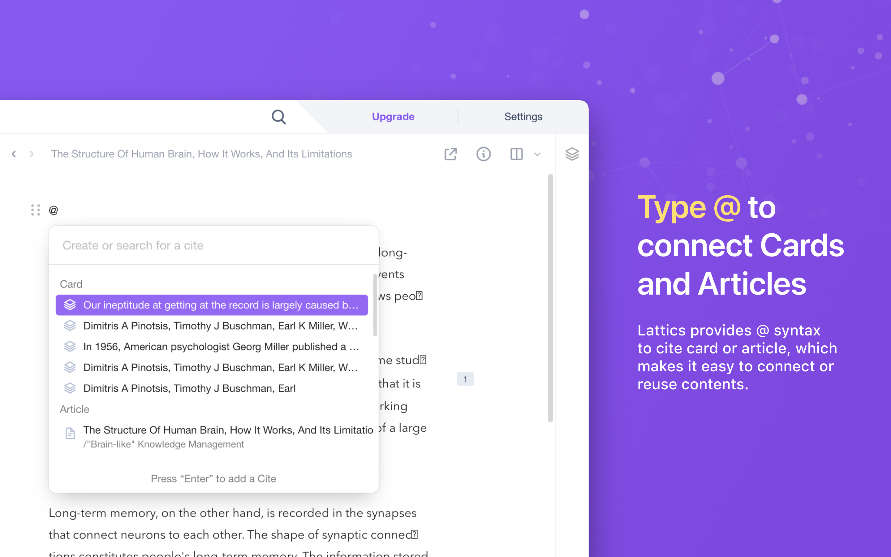 Lane - Le note di gestione della conoscenza simili al cervello media 5