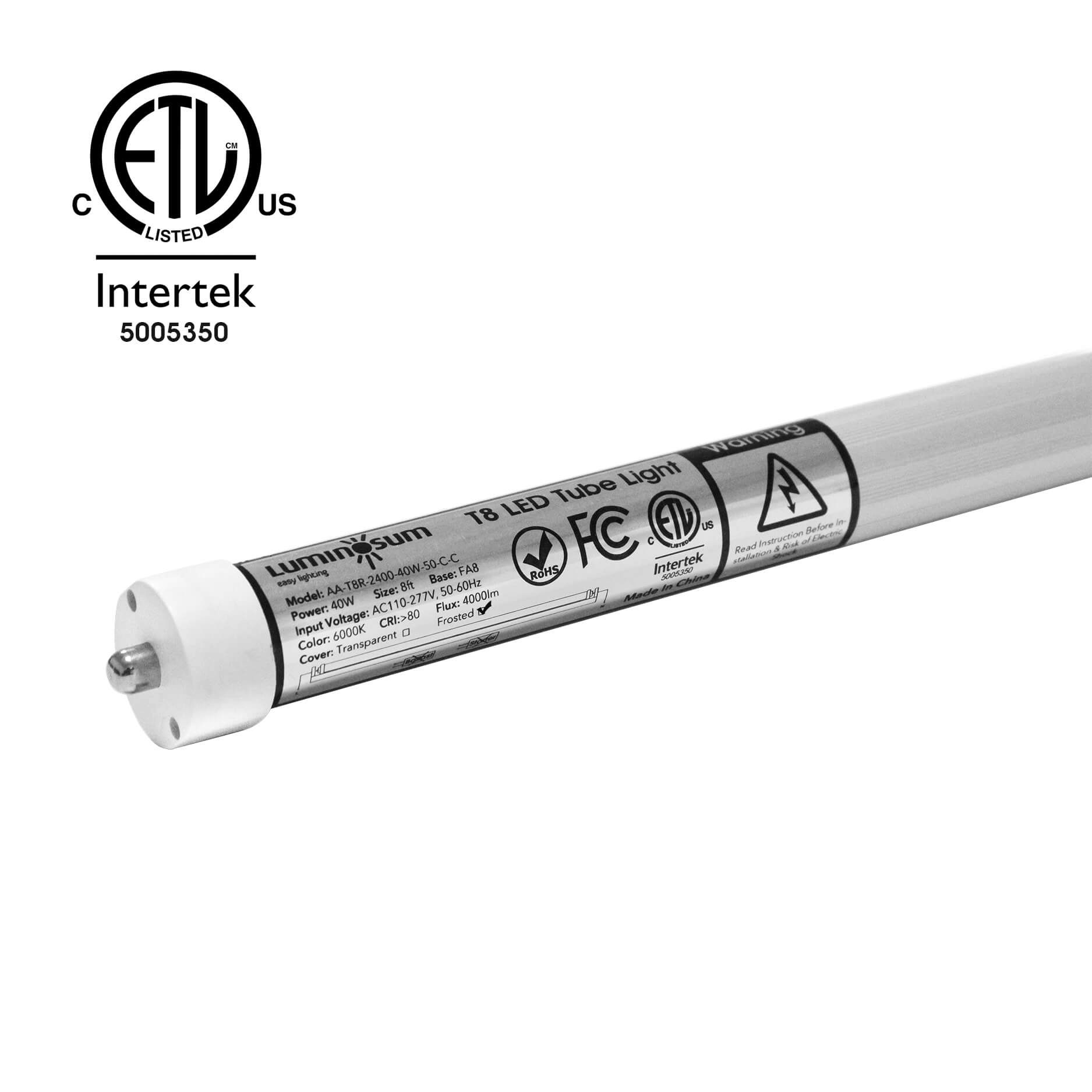 8 Ft LED Tube Lights 20-Pack gallery image