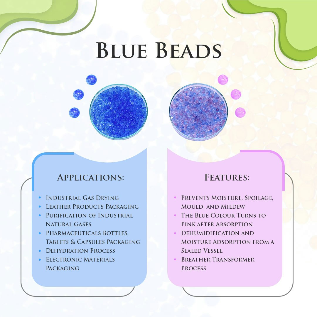 Fournisseur de perles bleues en gel de silice media 2