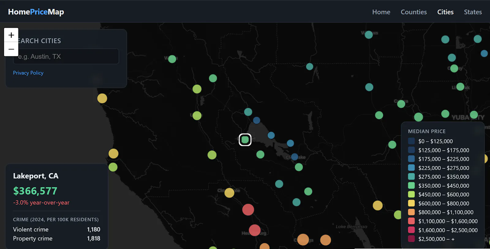 Home Price Map — Median Home Values Maps screenshot 3