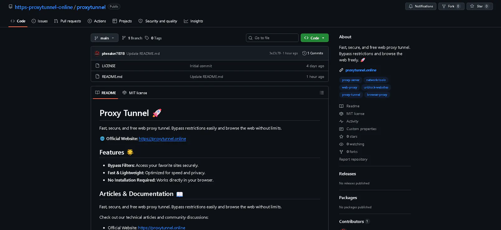 Proxy Tunnel: Bypass Restrictions screenshot 3
