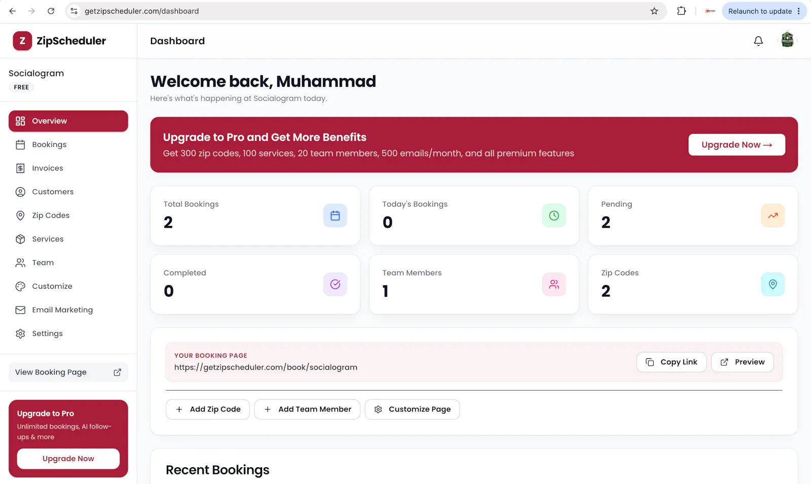 ZipScheduler screenshot 1