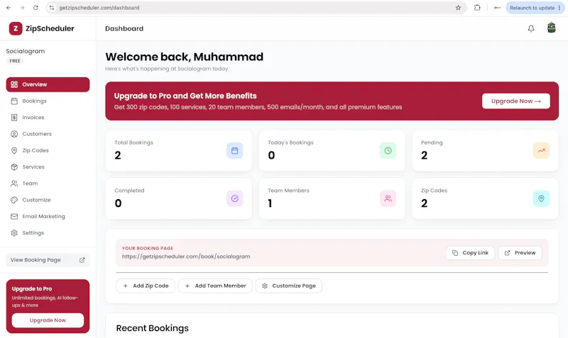 ZipScheduler screenshot 1