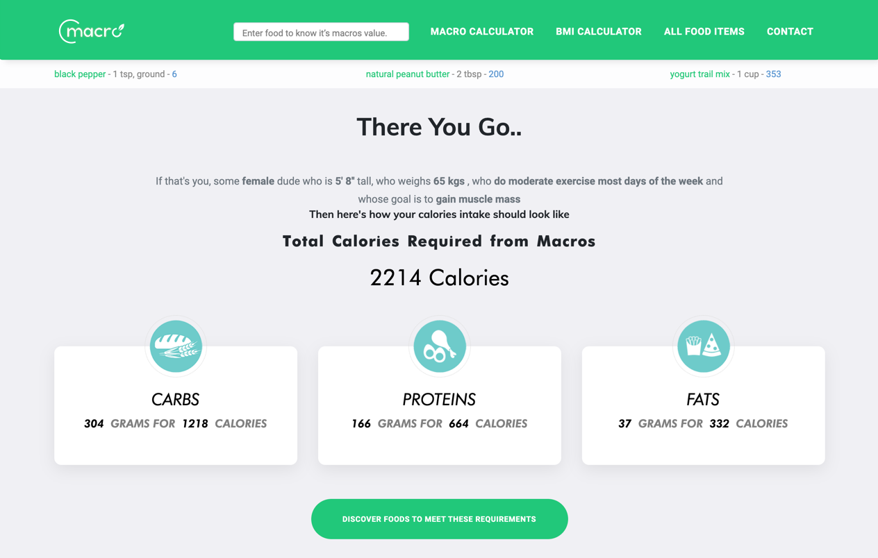 Online Macro Calculator gallery image