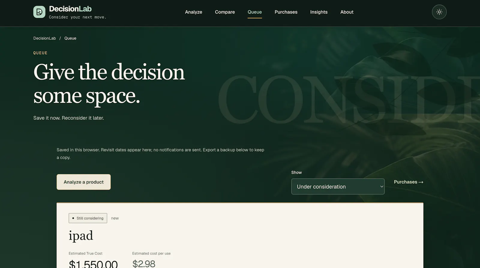 DecisionLab screenshot 4