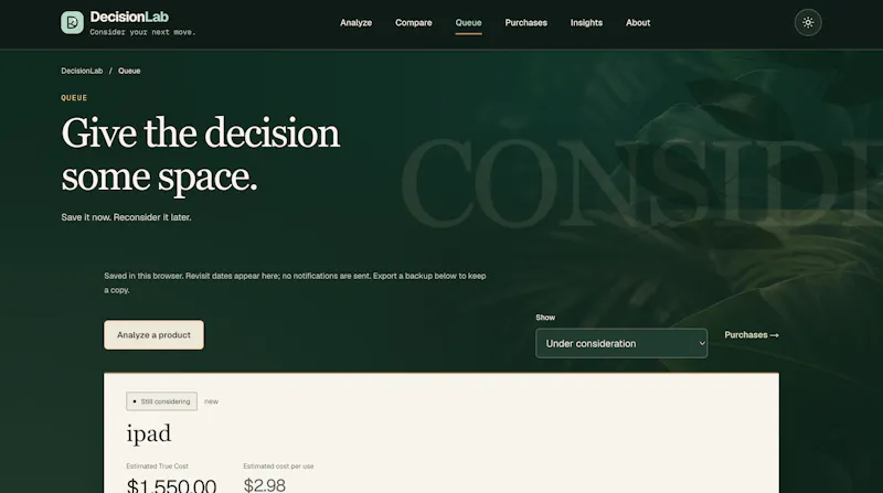 DecisionLab screenshot 4