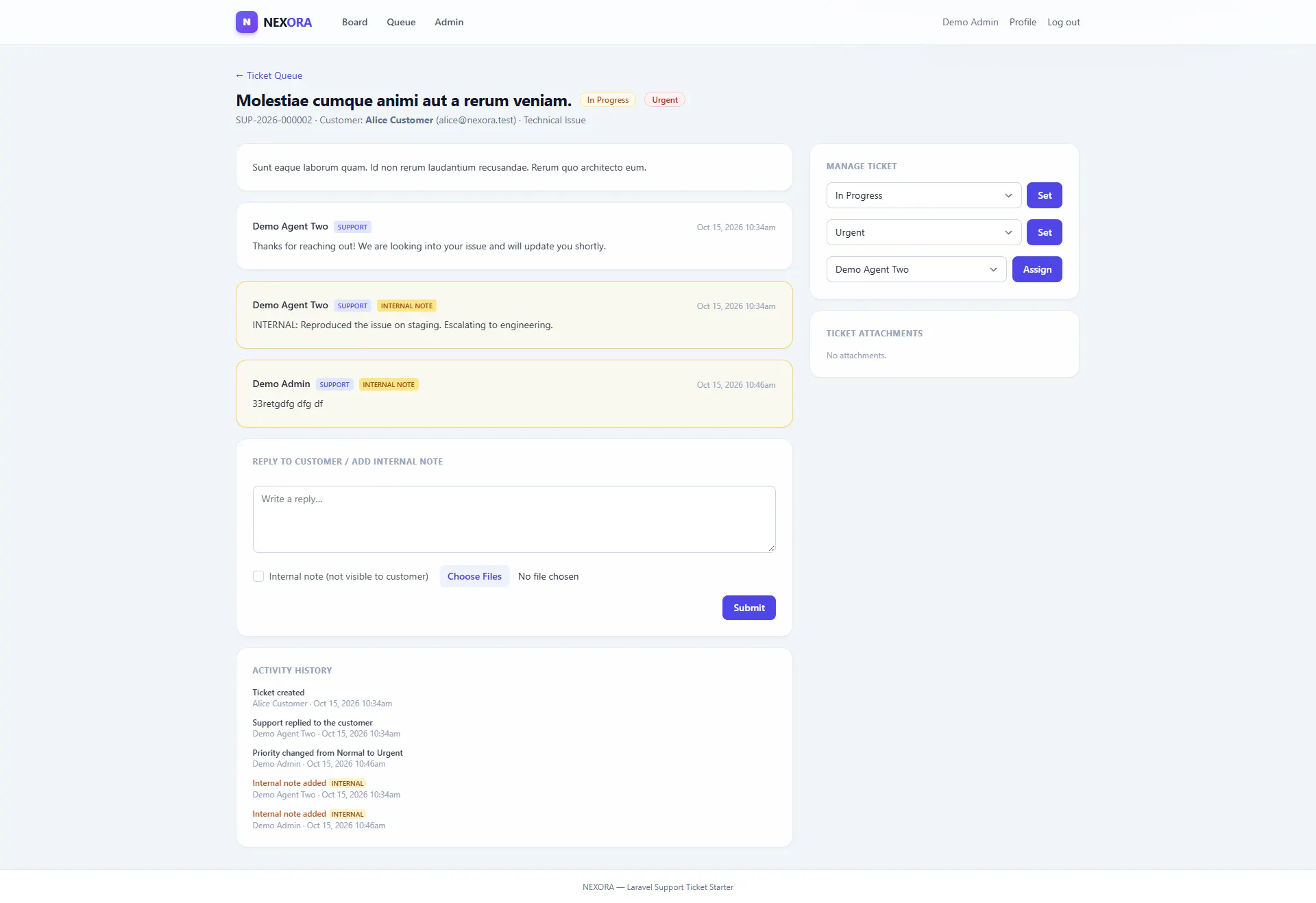 Laravel Support Portal Starter Kit gallery image