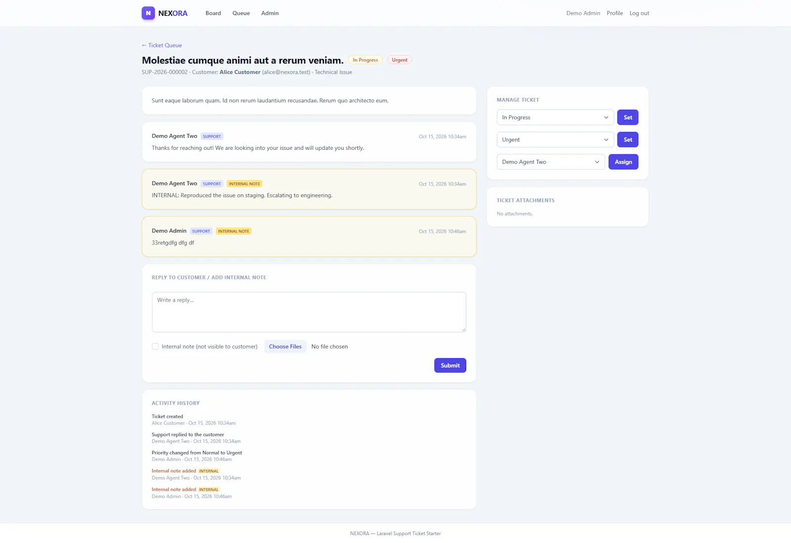 Laravel Support Portal Starter Kit screenshot 4