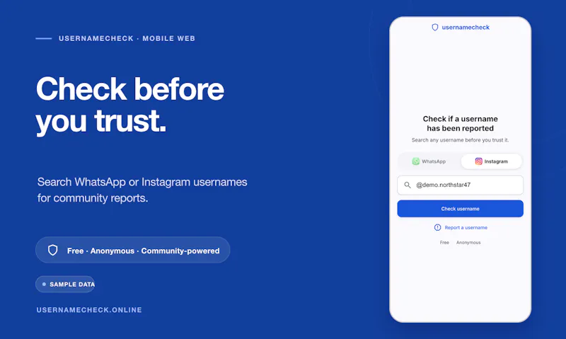 usernamecheck screenshot 2