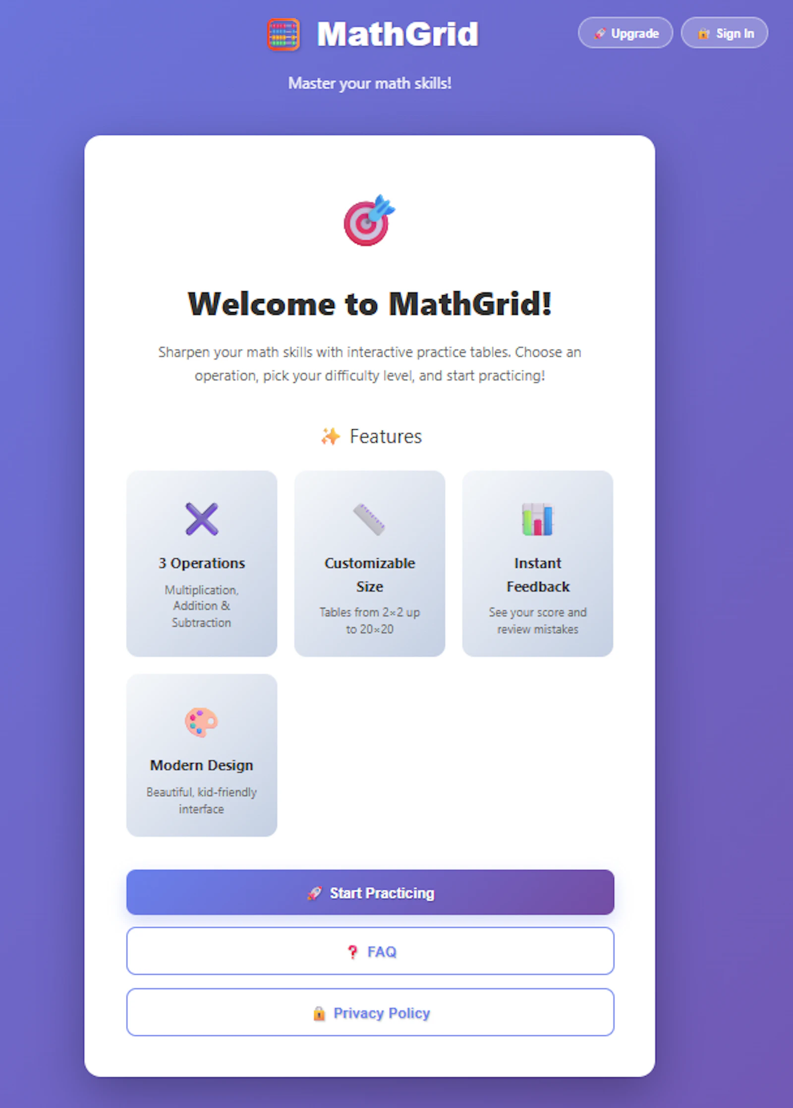 MathGrid screenshot 3