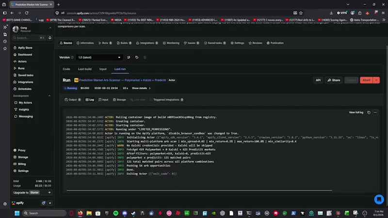 Prediction Market Arb Scanner screenshot 1 (video preview)