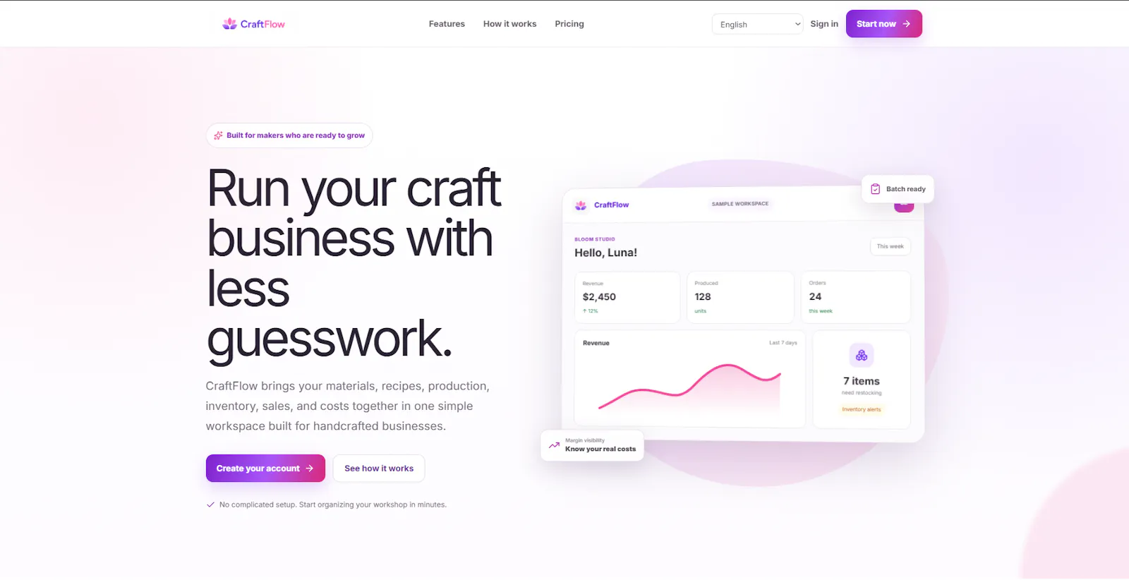 CraftFlow screenshot 1