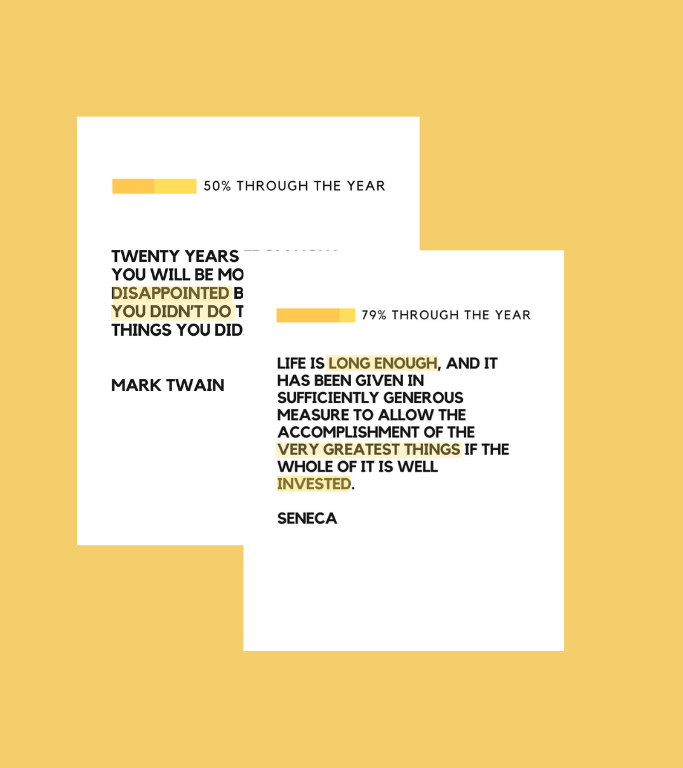 Year Progress + Quote newsletter