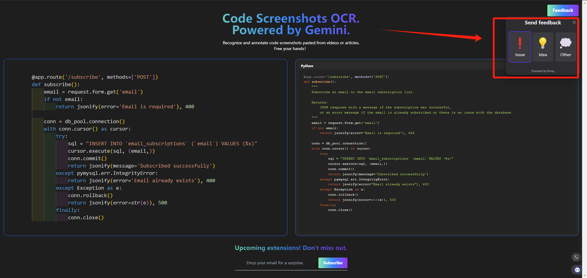 Pic2code - Легко извлечь и аннотировать код из изображений медиа 2
