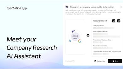 SynthSearcher AI - あらゆるビジネスの包括的な調査レポート