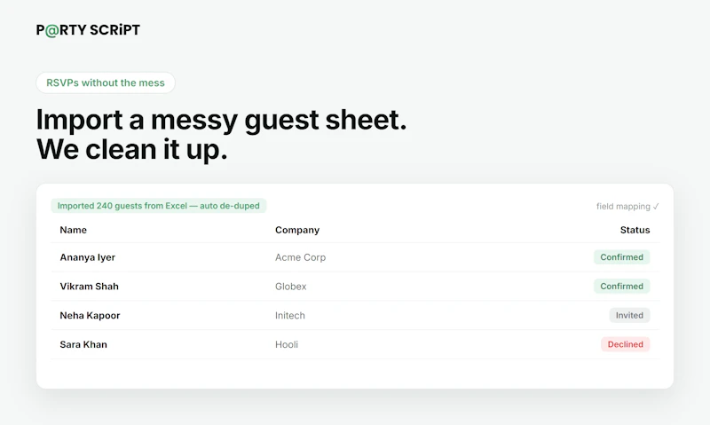 Party Script screenshot 3