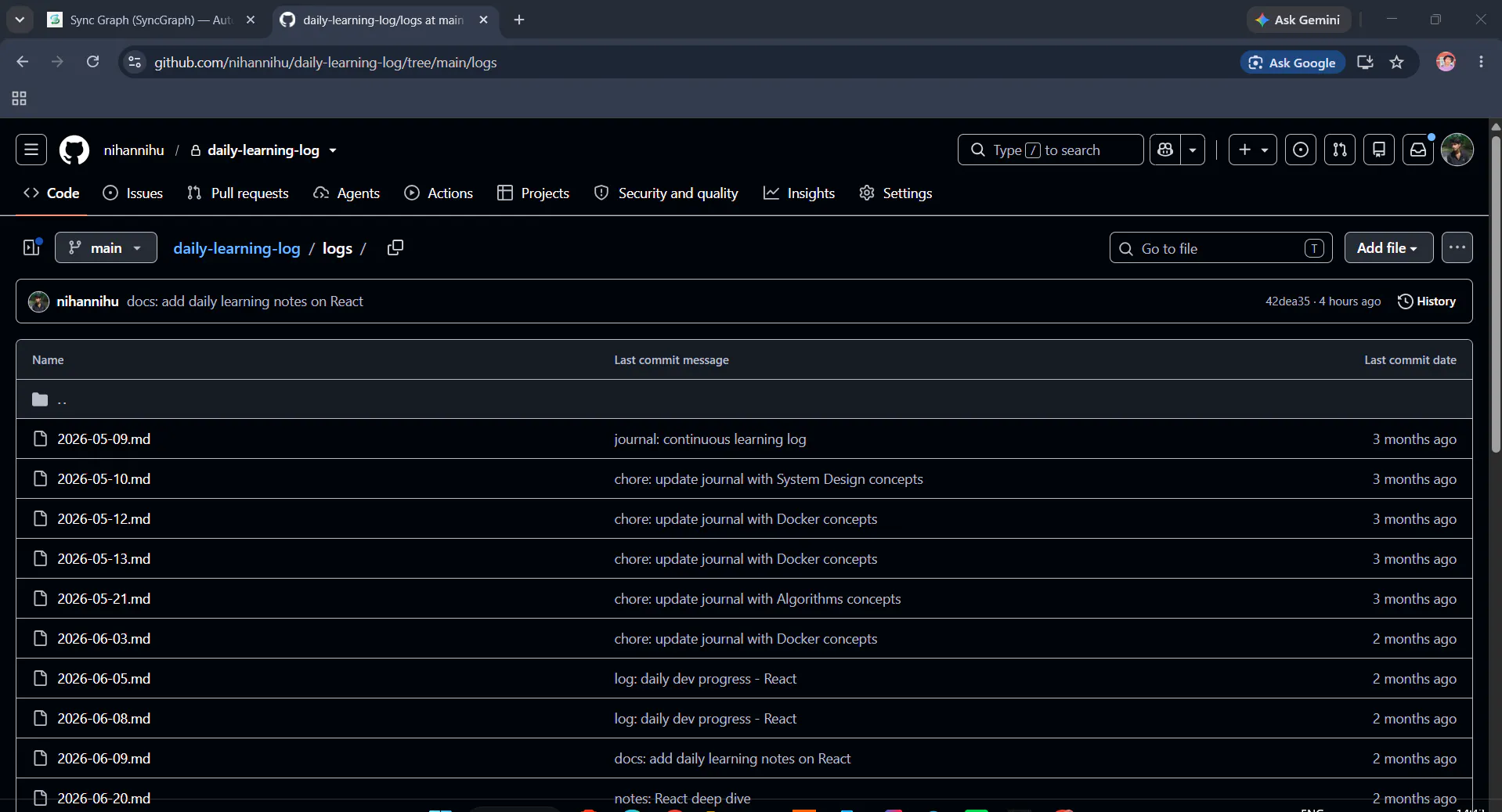 Sync Graph — Automate Your GitHub Streak gallery image