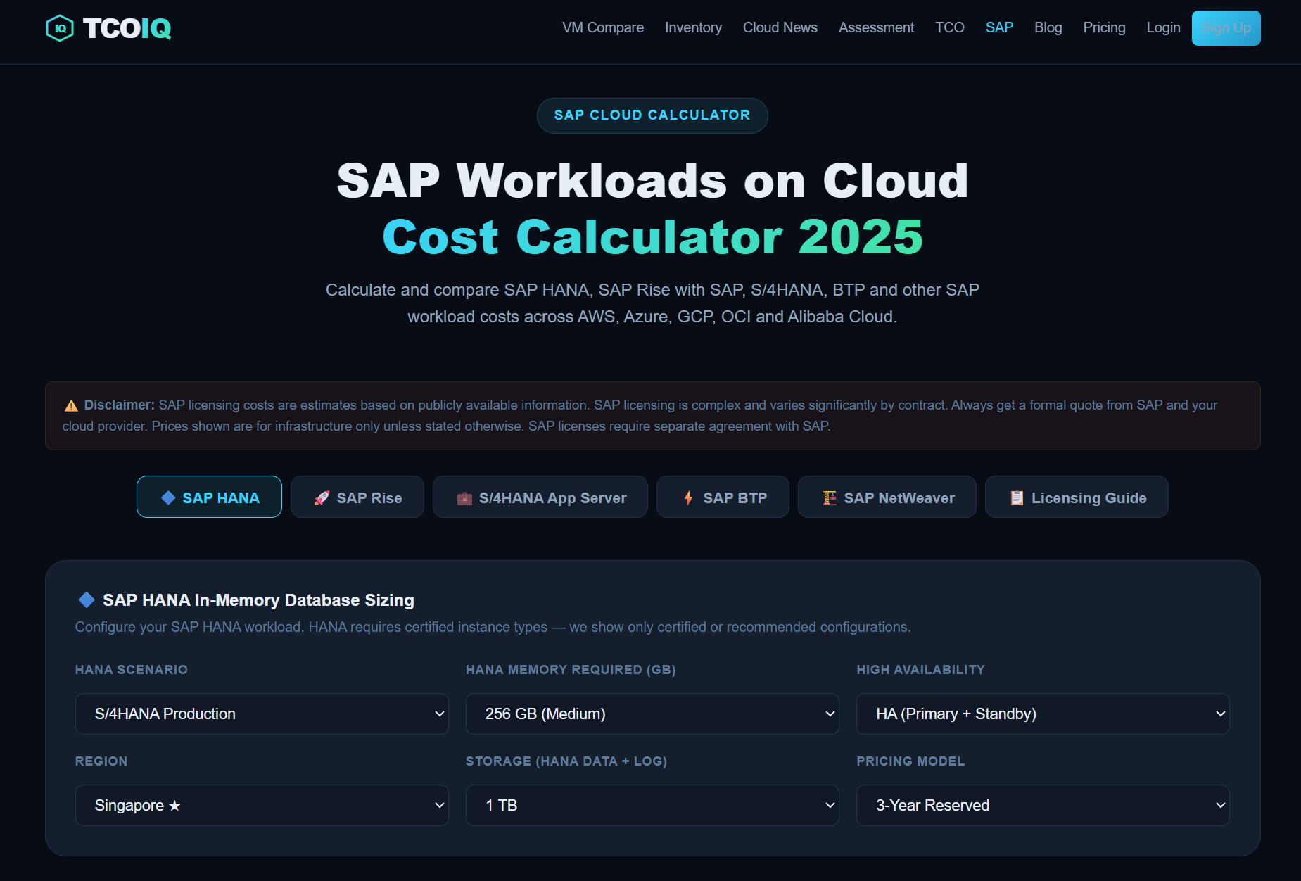 TCOIQ - Free Cloud Cost & TCO Calculator gallery image