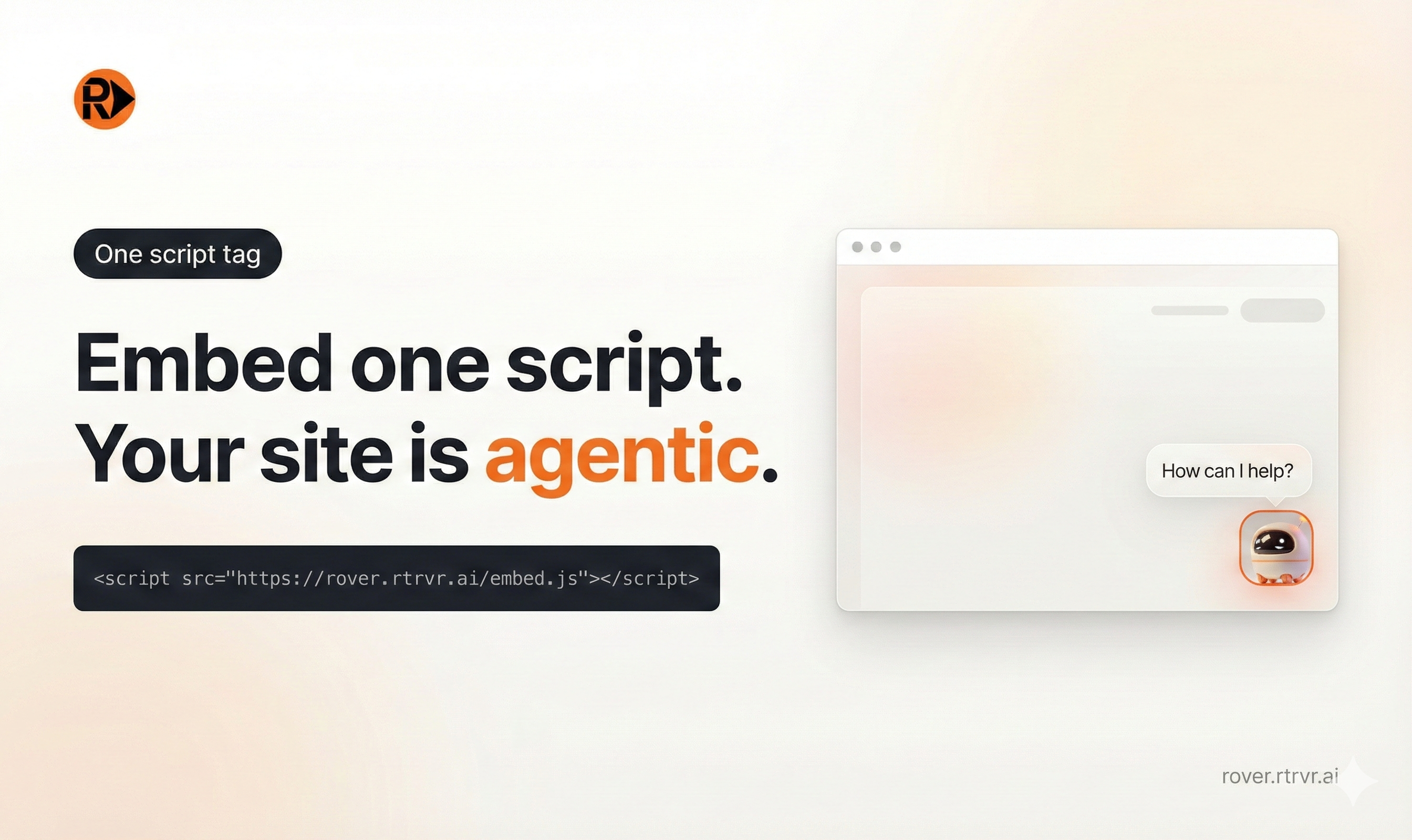Rover by rtrvr.ai - Main product screenshot demonstrating key features and user interface