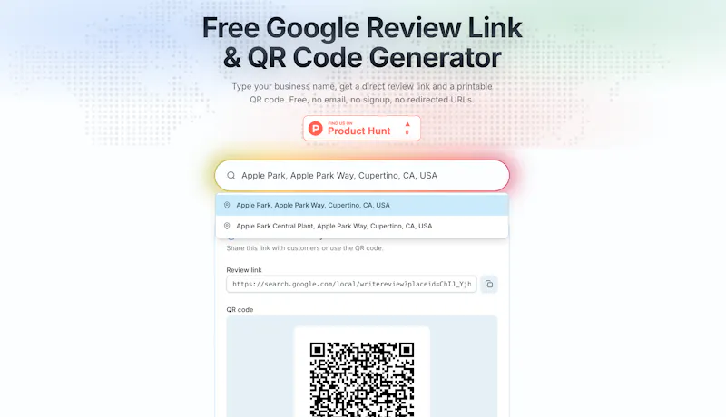Google Review Link & QR Code Generator screenshot 2