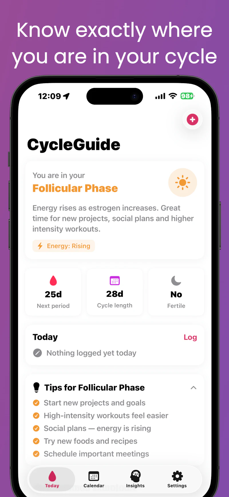 CycleGuide - Menstrual Tracker screenshot 3