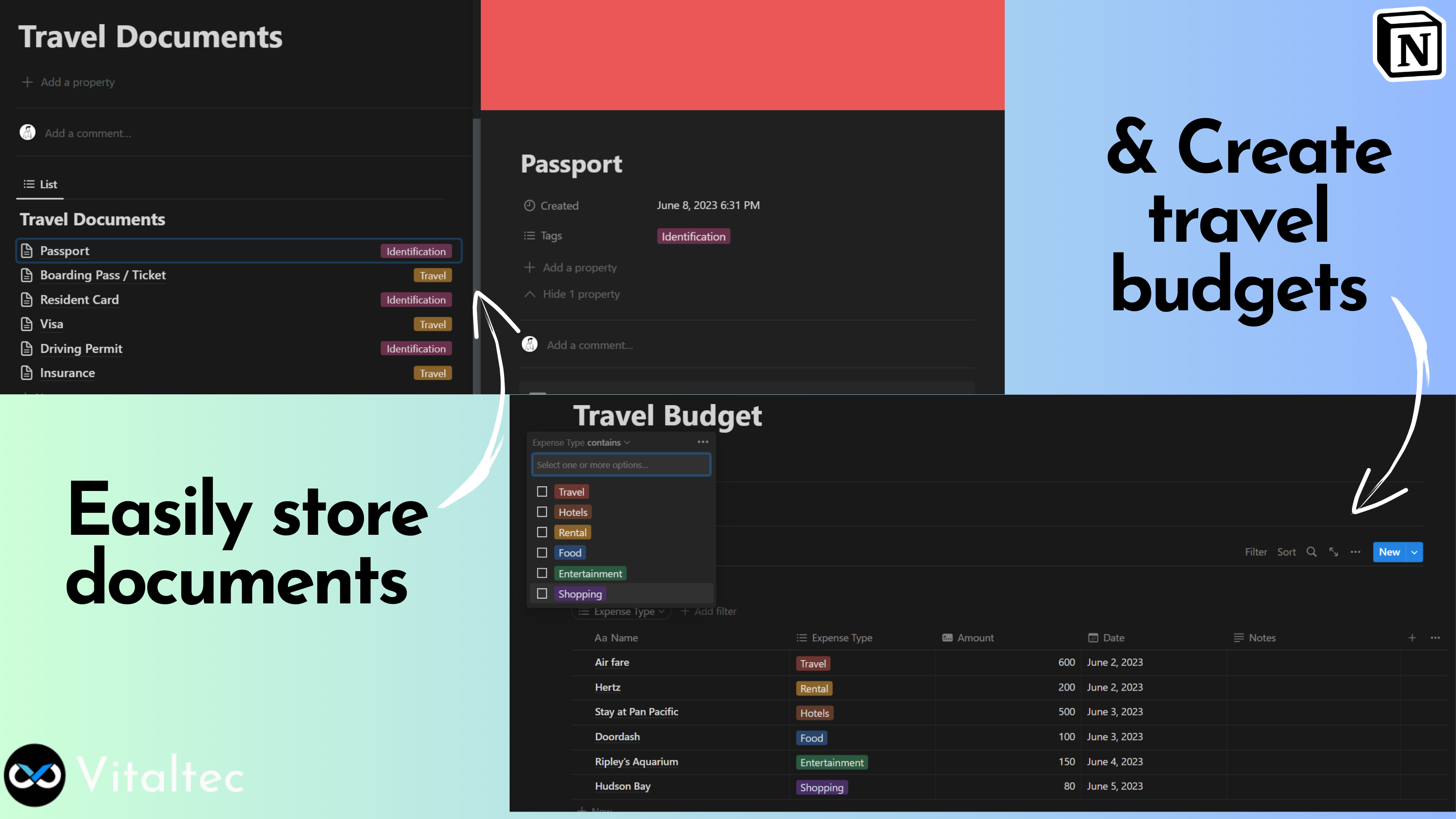 Notion Travel Planner gallery image