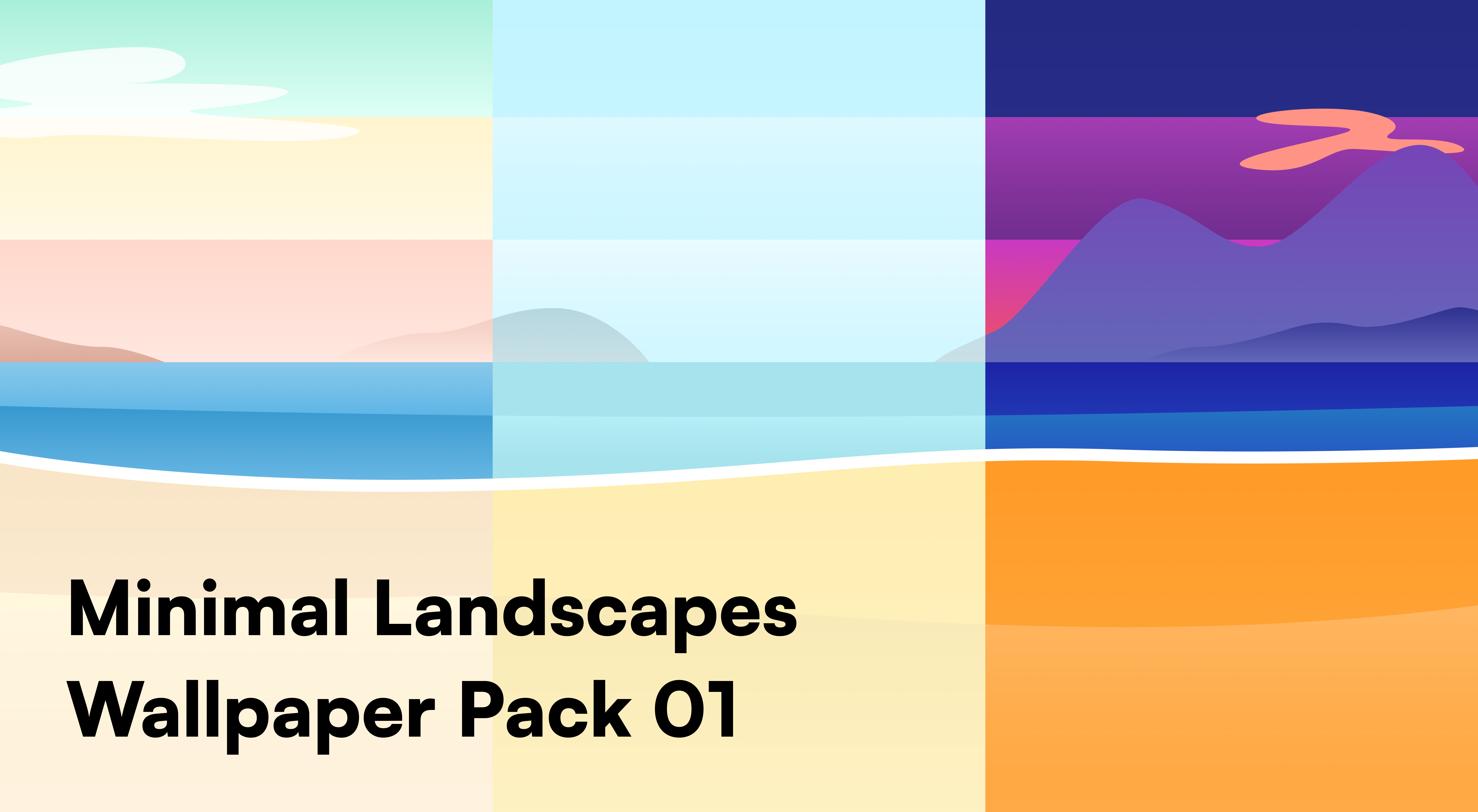 Média Fonds d'écran de plage de paysage minimal - 3 fonds d'écran de haute qualité pour le bureau (8k) et mobile. 2