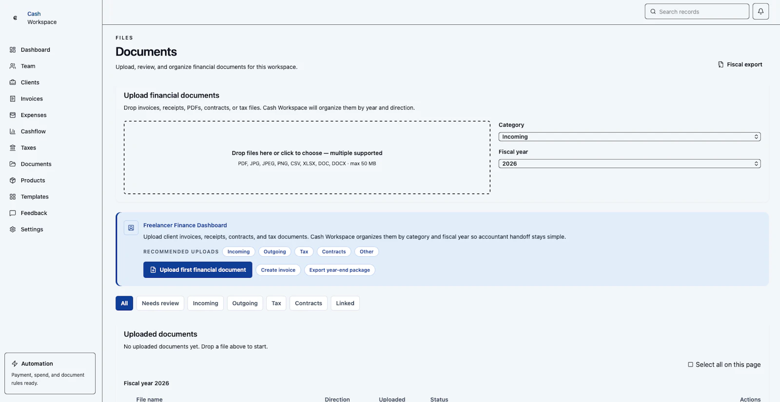 Cash Workspace screenshot 6