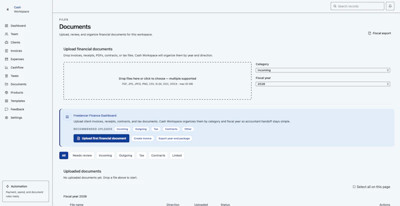 Cash Workspace screenshot 6