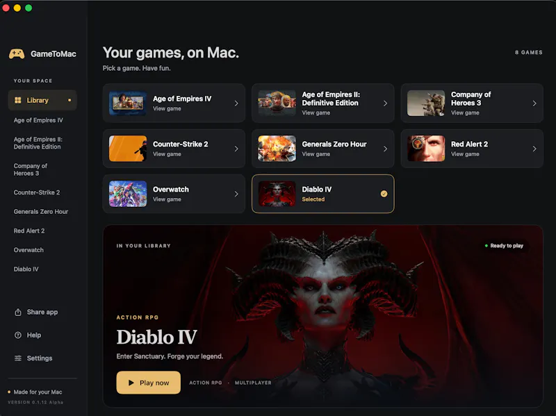 GameToMac screenshot 2