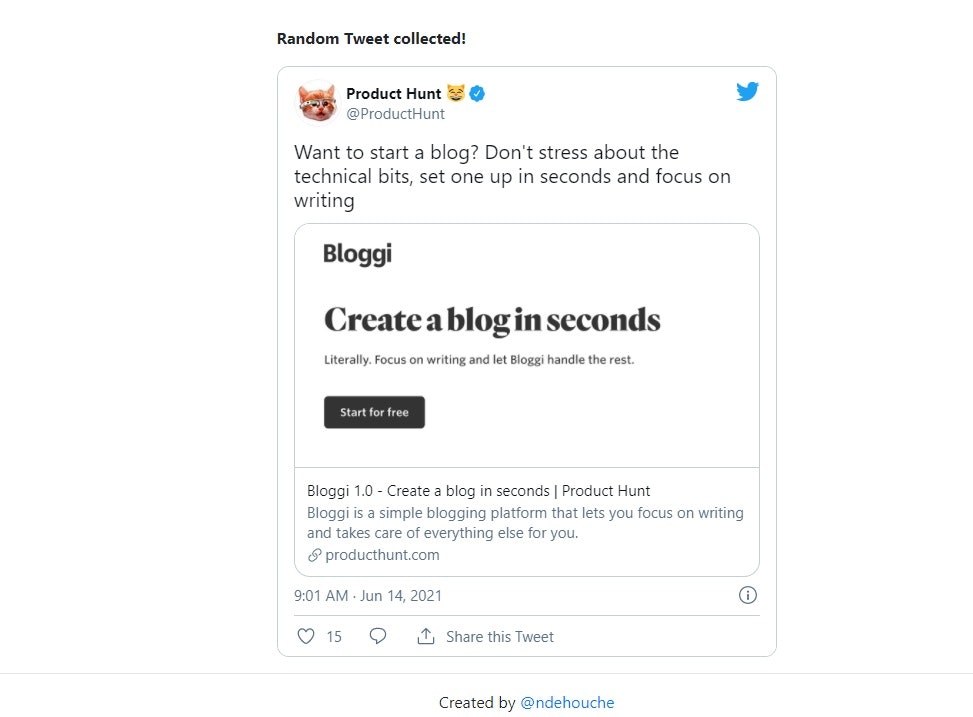 Random Tweet gallery image