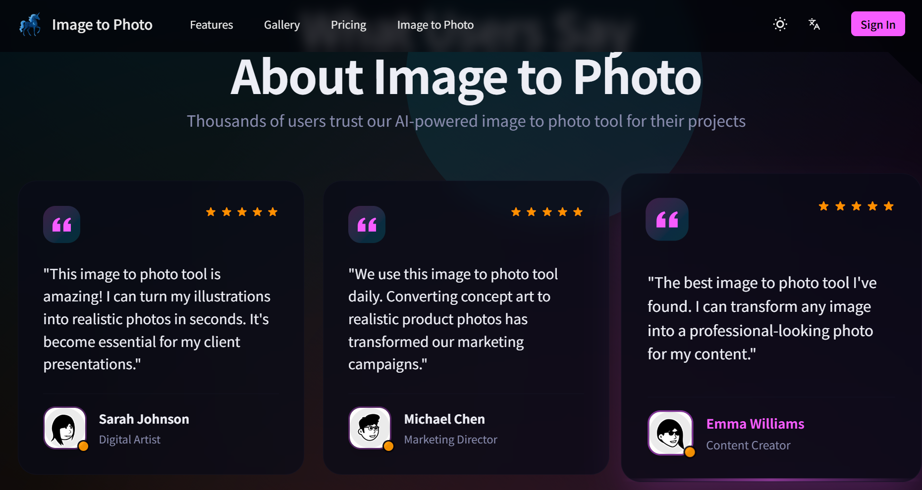 Image to Photo - Screenshot 2 showing product features and functionality