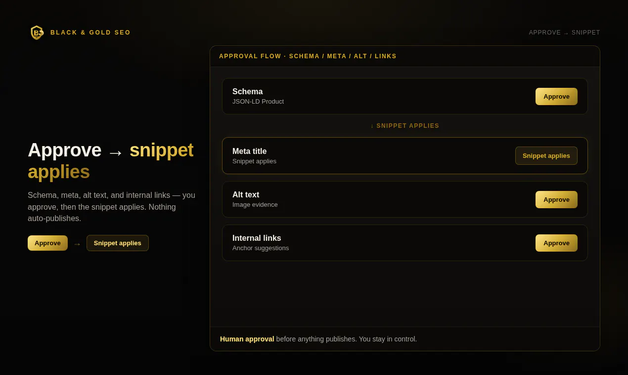 Black & Gold SEO 截图 3