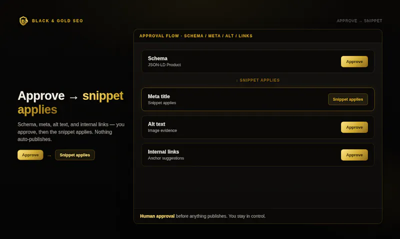 Black & Gold SEO screenshot 3